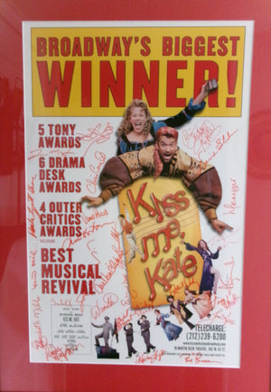 Kiss Me Kate Windowcard Poster (1999 Broadway Revival Cast) - Signed by Marin Mazzie and Brian Stokes Mitchell