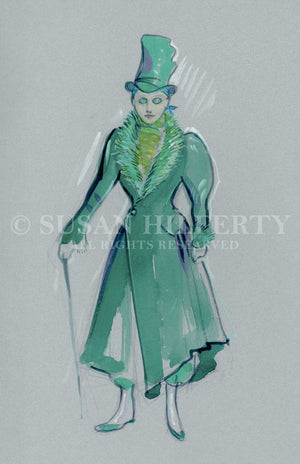 WICKED "Emerald City Ensemble" Costume Design by Susan Hilferty, signed