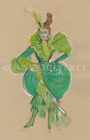 WICKED "Emerald City Ensemble" Costume Design by Susan Hilferty, signed