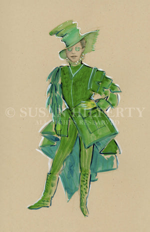 WICKED "Emerald City Ensemble" Costume Design by Susan Hilferty, signed