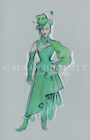 WICKED "Emerald City Ensemble" Costume Design by Susan Hilferty, signed