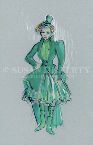 WICKED "Emerald City Ensemble" Costume Design by Susan Hilferty, signed